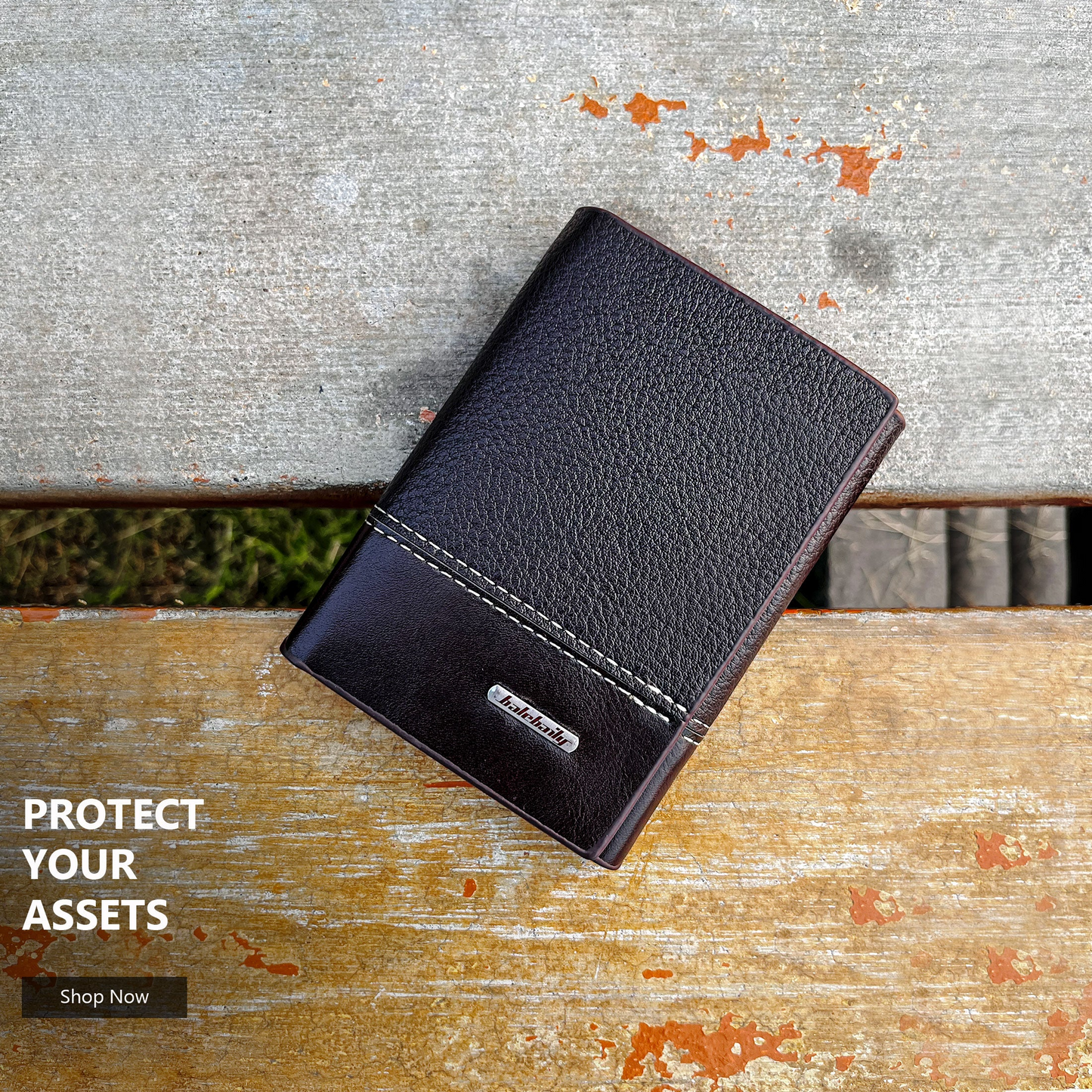 New Balebaily Zipper short Leather Wallet