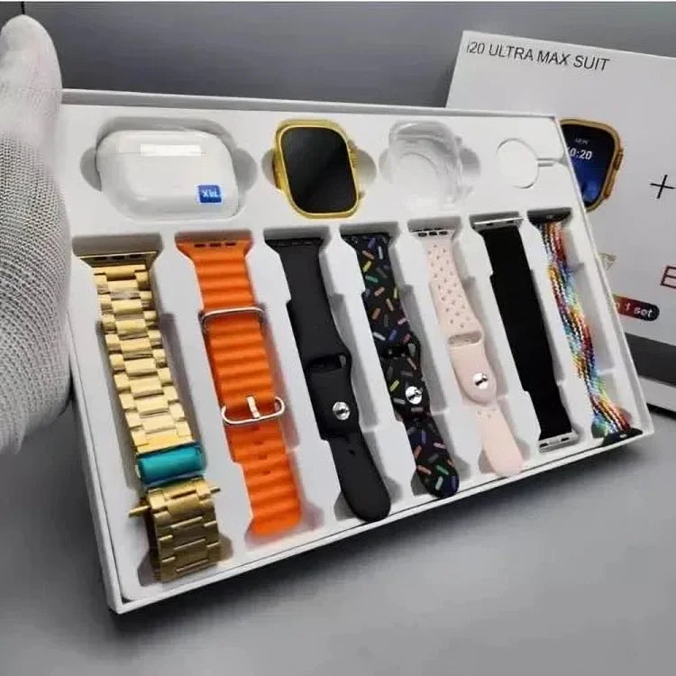 Original I20 Ultra Max Smart Watch 2.3 Inch Large Screen 10 in 1 Box I Open Aowed