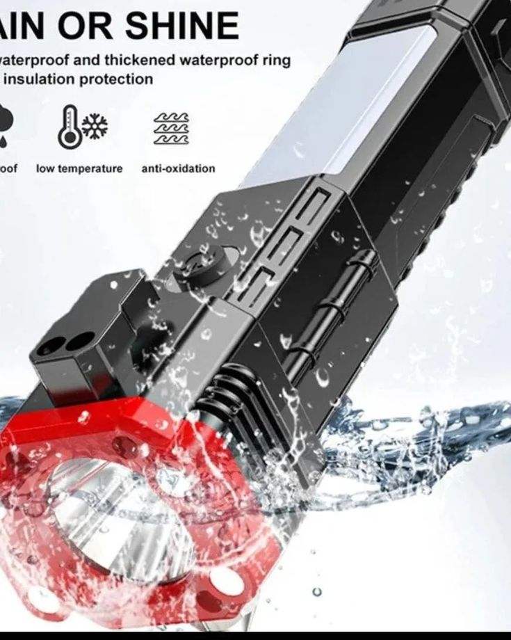 1KM LED Flashlight with Type-C Charging & Power Bank – Long Range & Rechargeable