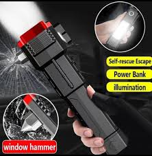 1KM LED Flashlight with Type-C Charging & Power Bank – Long Range & Rechargeable